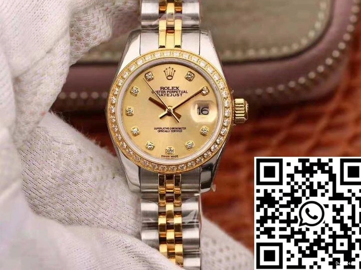 Gold 28mm Gold Dial Lady Datejust 18K Plating Rolex 0715